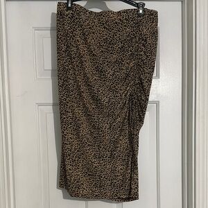 SHEIN Brown Leopard Pencil Skirt